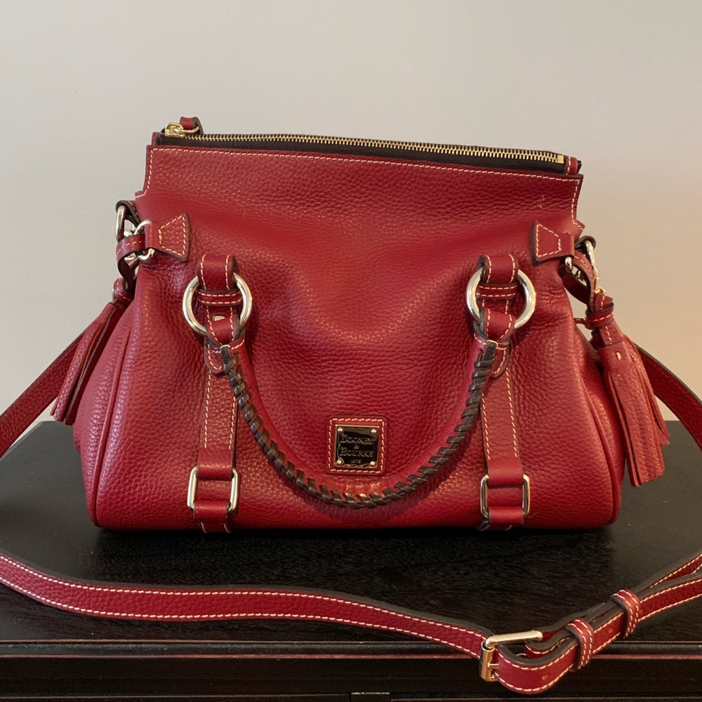 Dooney and Bourke Cranberry satchel.  Beautiful